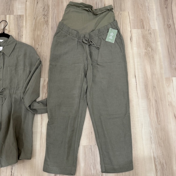 H&M Maternity Linen Set Size Small NWT - Picture 4 of 11